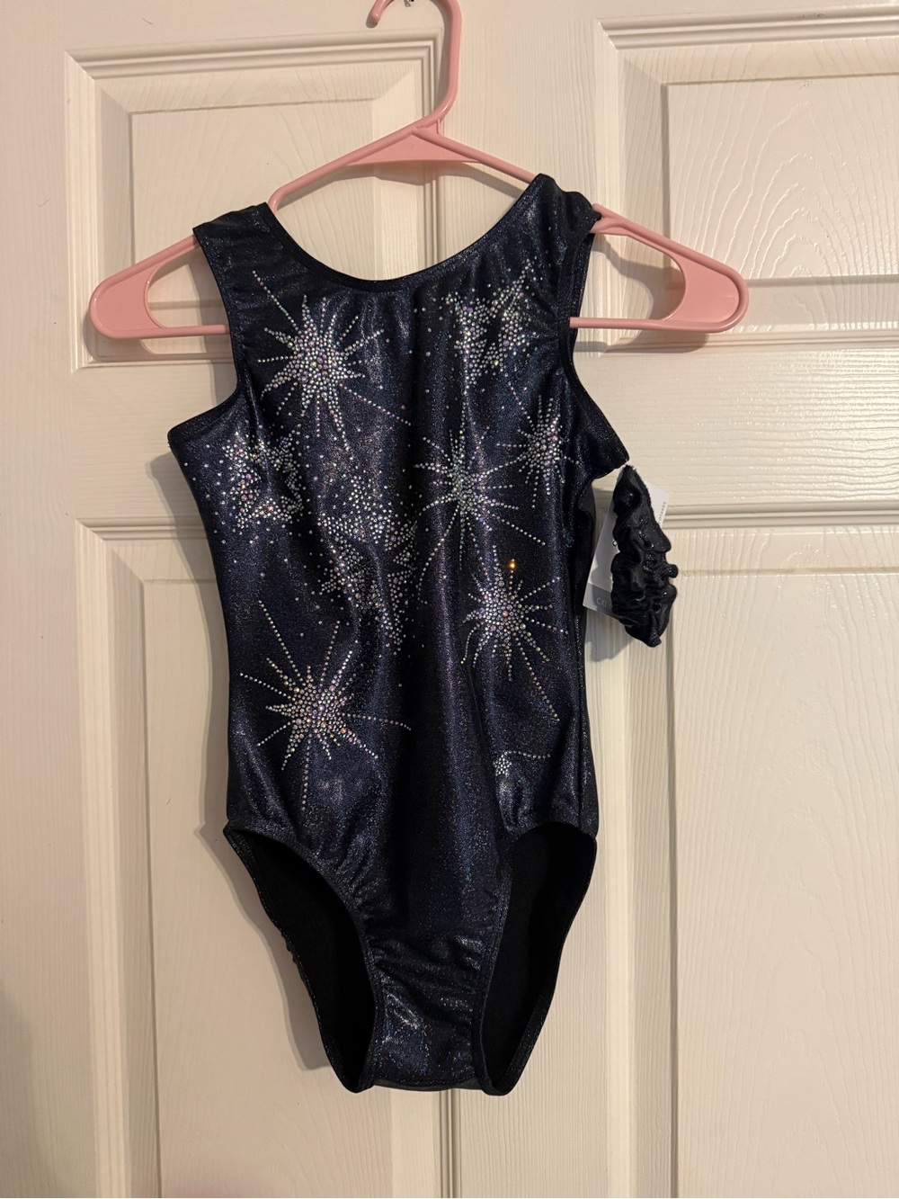 NWT Destira Gymnastics Navy Sparkle Starburst Leotard